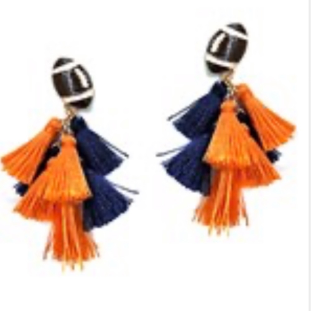 Football Tassel Earrings - Various Colors